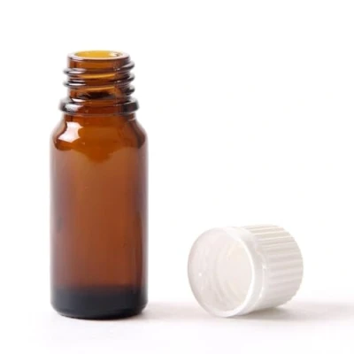 Image of 10ml Amber Glass Boston Round Bottle (with White Tamper Evident Cap &amp; Dropper) (10)