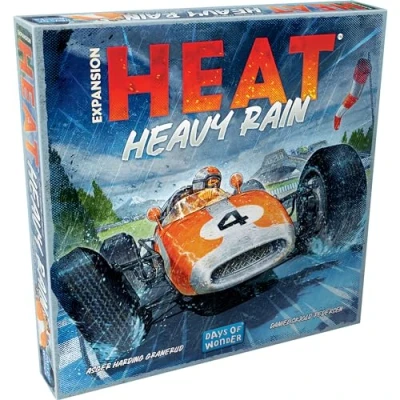 Image of Days of Wonder Heat: Pedal to the Metal Heavy Rain Expansion Racing Board Game Ages 10+ 1 7 Players 30+ Minutes Playing Time
