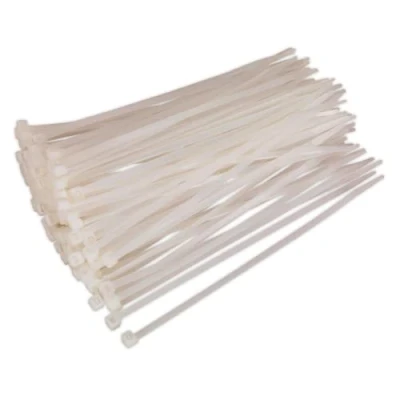 Image of Sealey Cable Tie 200 x 4.8mm White Pack of 100
