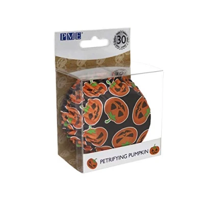Image of PME Halloween Foil Lined Cupcake Cases Petrifying Pumpkins (Pack of 30)