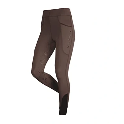 Image of LeMieux Winter ActiveWear Seamless Pull On Breeches Brown UK8/EU36