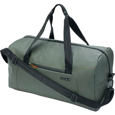 Image of EVOC WEEKENDER 40, travel bag (water and dirt repellent Tarpualin, incl. outer inner pockets, volume: 40l, weight: 720g, dimensions: 55 x 26 28 cm), Dark Olive Black