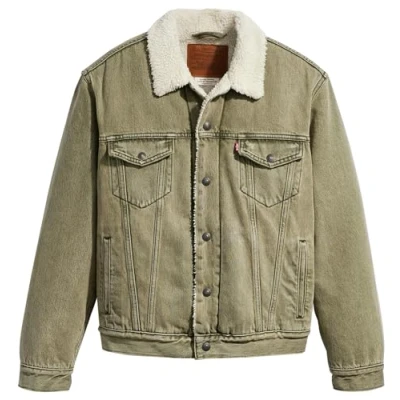 Image of Levi&#039;s Men&#039;s Type 3 Sherpa Trucker Denim Jacket, Its My Passion Sherpa, XS