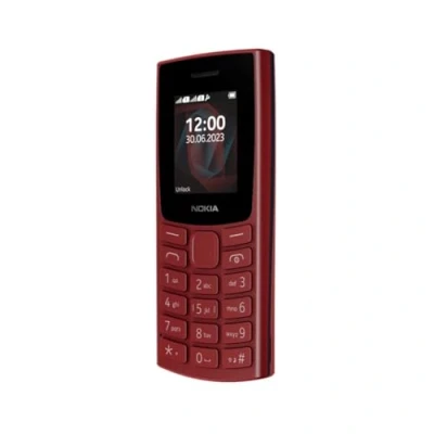 Image of Nokia 105 2G Feature Phone with long lasting battery, 12 hours of talk time, wireless FM radio, large display, and tactile keyboard, Dual Sim Red