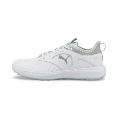 Image of Puma Golf Ignite Malibu shoes, Women&#039;s, Size: 7.5, White/silver/lucite Synthetics/textile