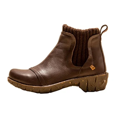 Image of El Naturalista Women Chelsea Boots Yggdrasil, Ladies Ankle Boots,Removable Insole,Slip Boots,Lined,Winter Boots,Low Boots,Brown,37 EU / 4 UK