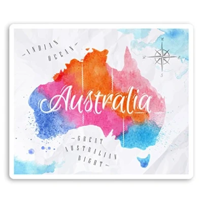 Image of 2 x Australia Map Vinyl Stickers Travel Oz Australian Laptop Girls #10934 (Vinyl Sticker, 10cm Wide)