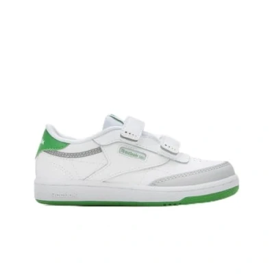 Image of Reebok Classic CLUB 2V 2.0 Unisex Trainers for kids, Size: 5K, Footwear white/green/grey Leather/synthetics