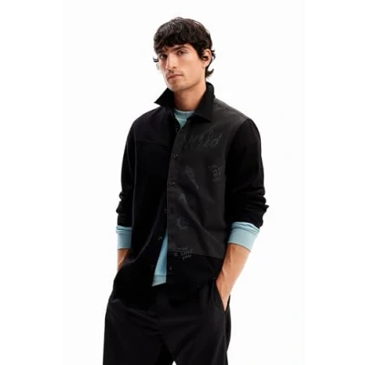 Image of Desigual Men&#039;s Cam_Asher T Shirt, Black, XXL