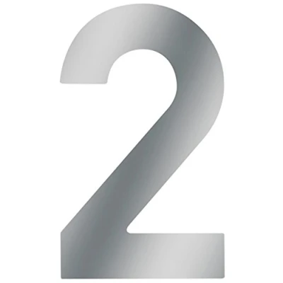 Image of Meister Stainless Steel House Number, 3D Design, Easy Readability, Individual Combination Options Labelling Marking Front Door Wall Garden Gate, 424017