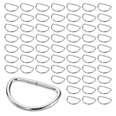 Image of ReaJoys D Rings, 60Pcs Metal Rings Buckles for Bags 25mm Multi Purpose Shape Ring Handbag Backpack Strap Belt DIY Accessories