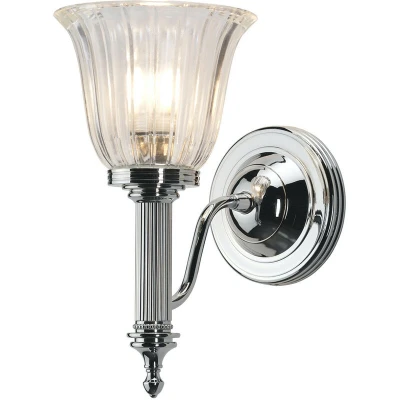 Image of Carroll 1 Light Bathroom Wall Polished Chrome IP44, G9