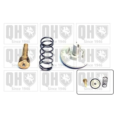 Image of 03C121110A Engine thermostat QUINTON HAZELL QTH731K 87C with seal without housing VOLKSWAGEN: Polo V Hatchback, Golf 5, IV Hatchback