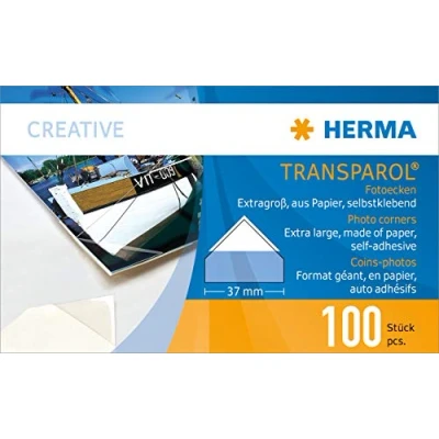 Image of Transparol photo corners, extra large 100 pcs. double strips