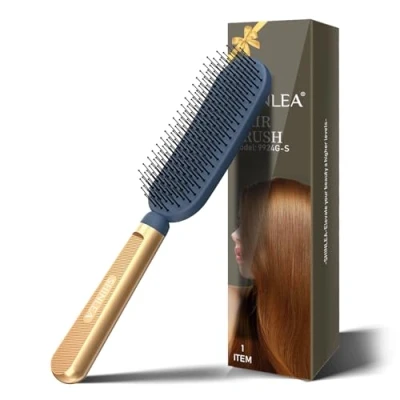 Image of SHINLEA Detangler Fine Hair Brush, Massaging Scalp Hairbrush for Long Thin Curly Wavy Dry or Damaged Hair, Reduces Breakage, Eliminates Knots, Ball Tipped Bristles Brush Wet &amp;