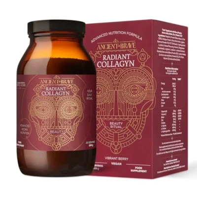 Image of Ancient + Brave Radiant Collagyn for Beauty 200 Grams Vegan Collagen Powder with Chicory Root Plant Based Supplement Hair, Skin &amp; Nails Non GMO, Paleo Keto