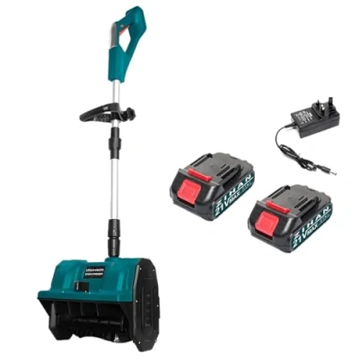 Image of Battery Powered Electric Snow Blower, Cordless Brushless Shovel, Cleaning Width Up To 32CM，3 Directions Adjustment Thrower with 2 Battery, 1 Charger Included, for property etc