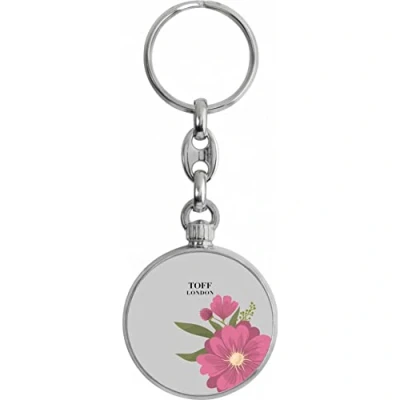Image of Toff London Pink Gerbera Flower Keyring