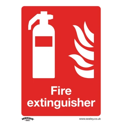 Image of Worksafe Prohibition Safety Sign Fire Extinguisher Self Adhesive Vinyl