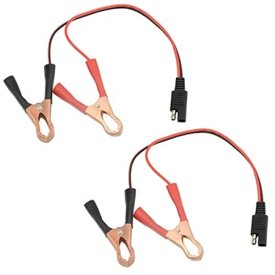 Image of WMYCONGCONG 2 PCS Battery Alligator Clips to SAE Connector Quick Release Adapter Disconnect Plug