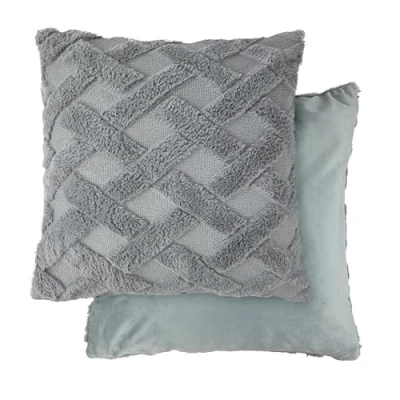 Image of Emma Barclay Nyla Soft Touch Hatch Cushion Cover (Silver)