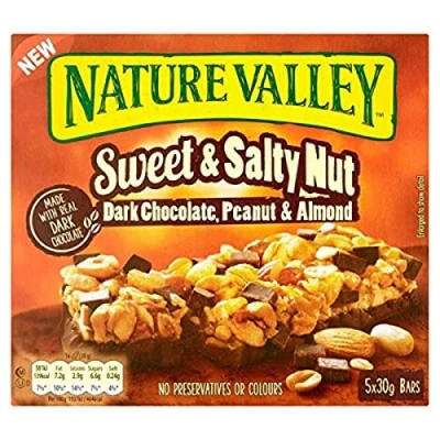 Image of Nature Valley Sweet and Salty Nut Peanut Cereal Bars 30g (Pack of 5 Bars)