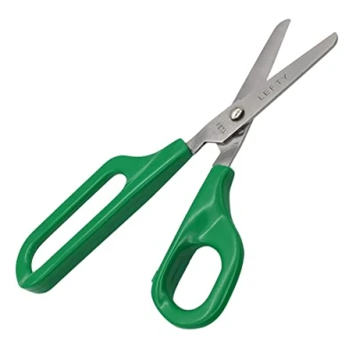 Image of PETA Easi Grip Children&#039;s Left Handed Long Loop Scissors, Stainless Steel and Handle, Ergonomic to Increase Stability, Ideal for Anyone with Poor Hand Control, Weak Joint Problems, 45mm Rounded Blade