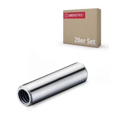 Image of Gedotec 10 x M4 Furniture Screws 15mm Thickness 24 26 mm Ø 5mm Sleeve Screws, Connecting Screw for Drill Hole Galvanised Steel Wood Threaded with Internal Thread, Connector