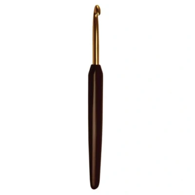 Image of KnitPro Gold Aluminium Hooks 3.75mm Single Ended Crocheting Hooks, Smooth &amp; Comfortable Handle