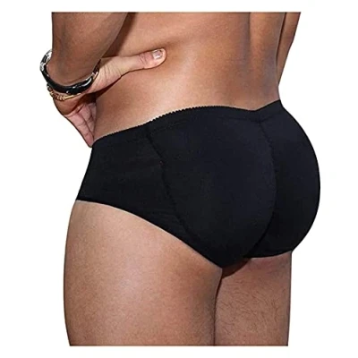Image of XUANFXPJ Mens Fake Ass Body Shaper,Butt Hip Enhancer Booty Padded Underwear Seamless Butt Lifter Briefs Shaper S 5XL(XL)