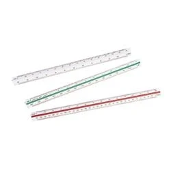 Image of Linex Triangular Scale Rule 1:1 1:20 125 30cm White 311 LXH