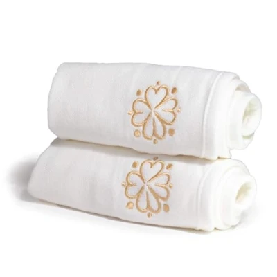 Image of Oscar Charles Organic Cotton Cleansing Cloths, Double Sided Design for Exfoliation, Premium Face Towels
