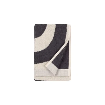 Image of Marimekko Melooni Terry Cotton Guest Towel (Charcoal)