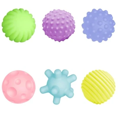 Image of Rumyve 6pcs Baby Toys Sensory Balls,Massage Soft &amp; Textured Balls Set,Multi Gift Sets for Kid&#039;s Tactile Senses