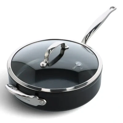 Image of GreenPan Barcelona Pro Aluminium Non Stick 28cm/4.6L Saute Pan with Lid