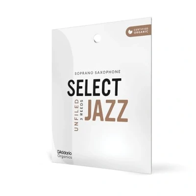 Image of D&#039;Addario Woodwinds Organic Select Jazz Unfiled Soprano Saxophone Reeds Sax Individually Sealed 2 Medium, 3 Pack