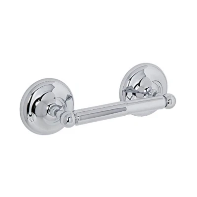 Image of Croydex Flexi Fix Grosvenor Toilet Roll Holder Easy Install, Solid Brass with Chrome Plated Finish, Antique Design Paper Holder, Adhesive or Screw, No Drilling Required, All Fixings Inlcuded