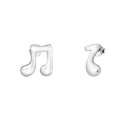 Image of SOFIA MILANI Women&#039;s Earrings 925 Silver Music Note Eighth/Quarter Set Stud Earring E1789