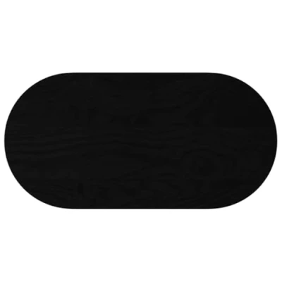 Image of vidaXL Solid Oak Wood Table Top Dark Brown Oval 80x40x4 cm Home &amp; Commercial Furniture Surface