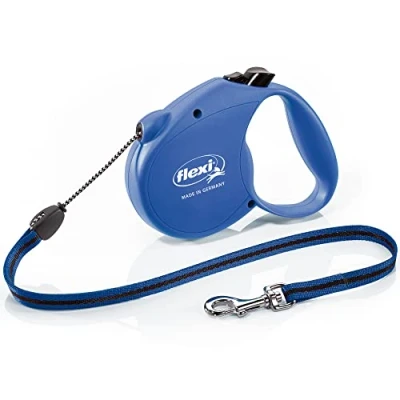 Image of Flexi Basic Standard Cord Black Medium 5m Retractable Dog Leash/Lead for dogs up to 20kgs/44lbs