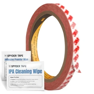 Image of 3M 9088 Double Sided Tape 6mm x 10m, Ultra Strong Adhesion, Transparent Mounting for Industrial &amp; Household Use Ideal Metal, Plastic, Glass, Wood High Temperature Solvent Resistant