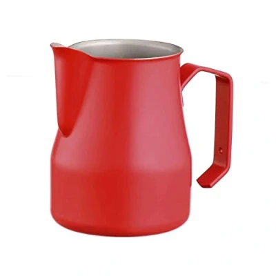Image of Motta 35cl Stainless Steel Professional Milk Pitcher, 11.8 Fluid Ounce, Red