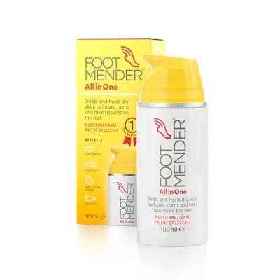 Image of Footmender All in One Treats and Heals Dry Feet, Hard Skin (calluses), Corns Cracked Heels (Heel fissures) Significant Effect After First Treatment 100ml