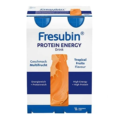 Image of Fresenius Kabi FRESUBIN Protein Energy Drink Multi Fruit Drinks Flask 4 x 200 ml Pack of 1 Kg