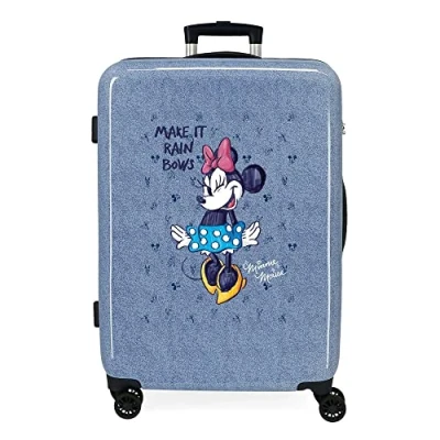 Image of Disney Minnie Make it rain Bows, Blue, única, Medium Suitcase