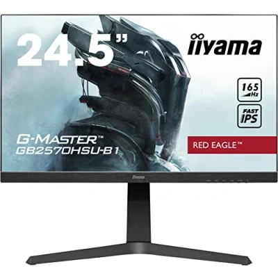 Image of iiyama G Master GB2570HSU B1 24.5 Inch Fast (FLC) IPS LCD,165 Hz, 0.5 ms, FreeSync Premium, HDR10, Full HD 1920 x 1080, 1 HDMI, Display Port, 2 USB, W Speakers, HA Stand