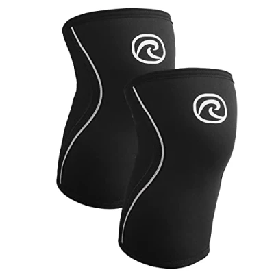 Image of Rehband 5mm Knee Sleeves for Functional Training, Cross Training &amp; Powerlifting, Weightlifting Support made of Neoprene, Unisex, Colour:Black 1 Pair, Size:X Large