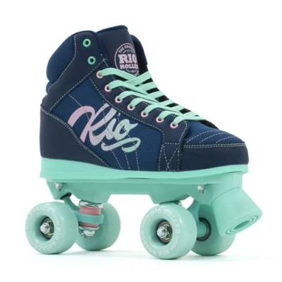 Image of Rio Roller Lumina Quad/Roller Skates (UK 5 / EU 38, Navy/Green)