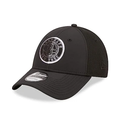 Image of New Era Brooklyn Nets Mesh Back Black 9FORTY Adjustable Cap [Black]