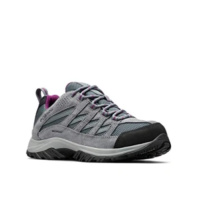 Image of Columbia Women&#039;s Crestwood WP waterproof low rise hiking shoes, Grey (Graphite x Wild Iris), 8.5 UK